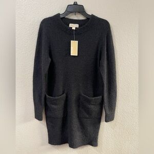 Michael Kors black mohair wool blend dress XS